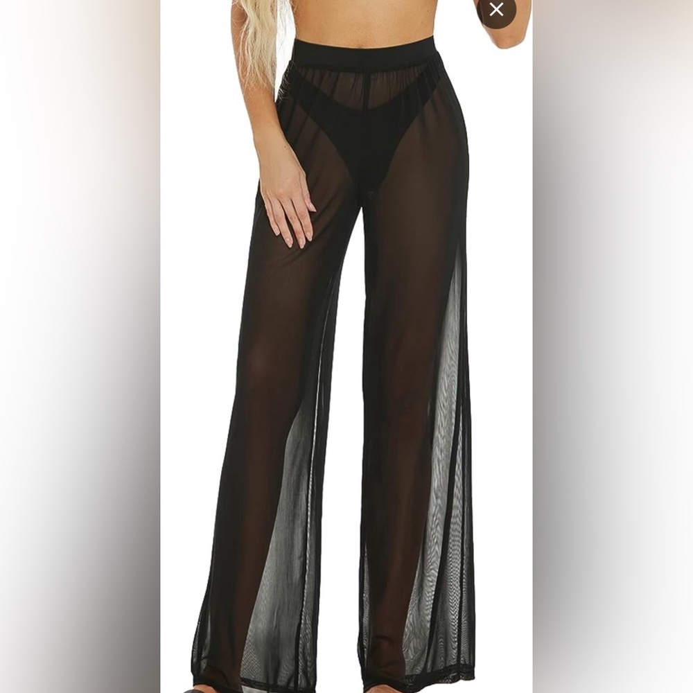 Mesh bathing suit cover up set